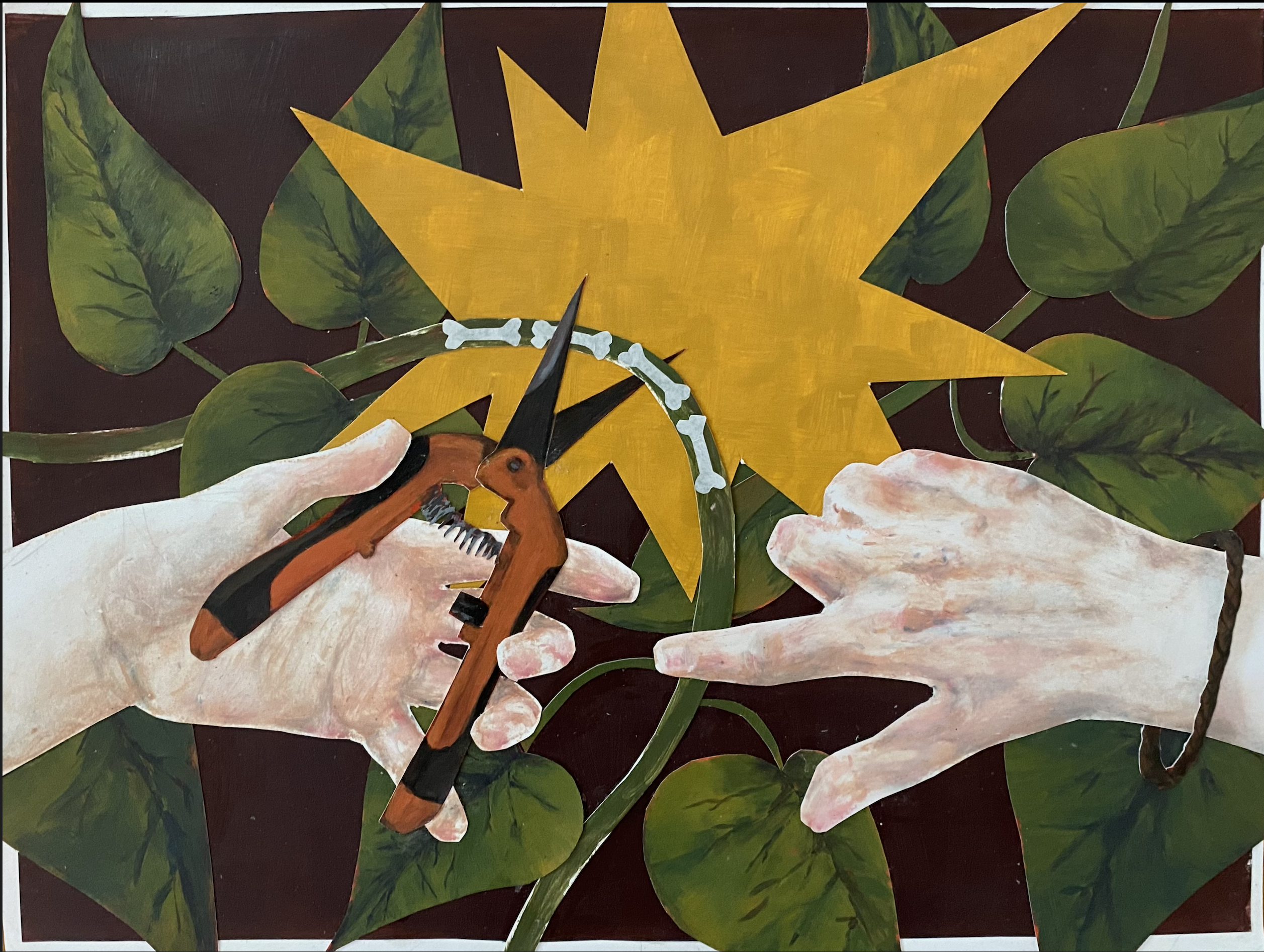 materials: oil pastel, acrylic