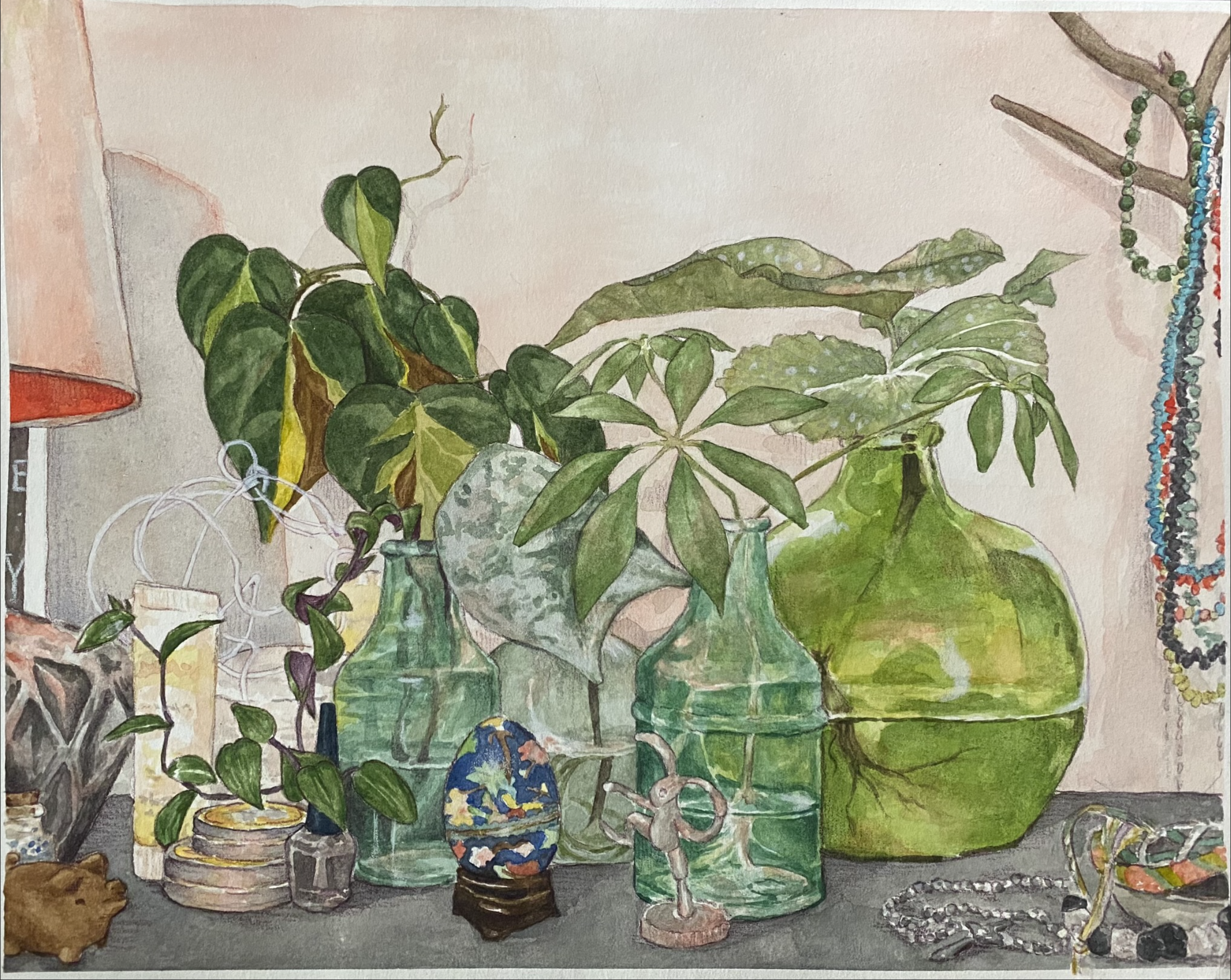 materials: watercolor; repaint of 2023 sketchbook page