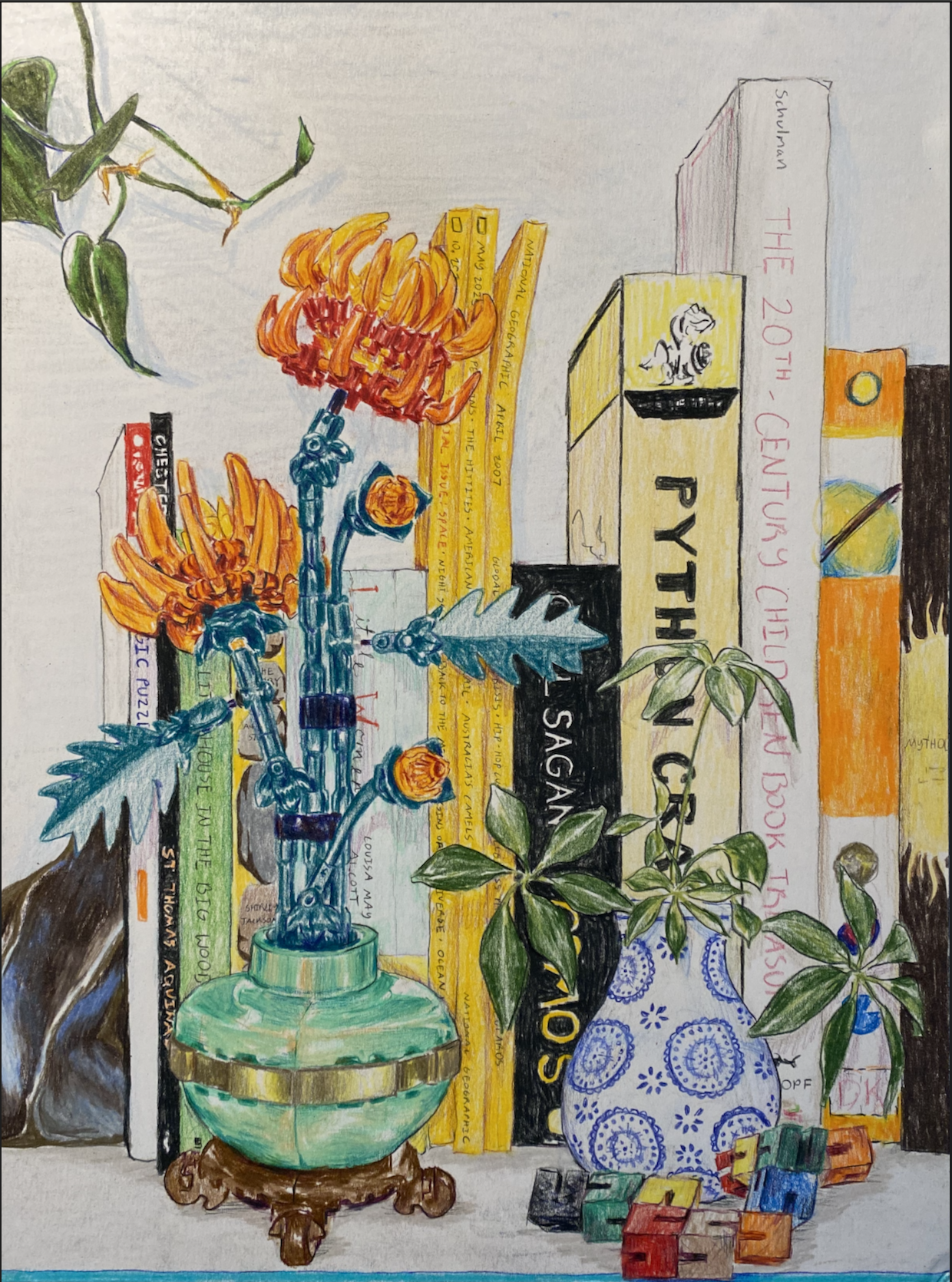 materials: colored pencil